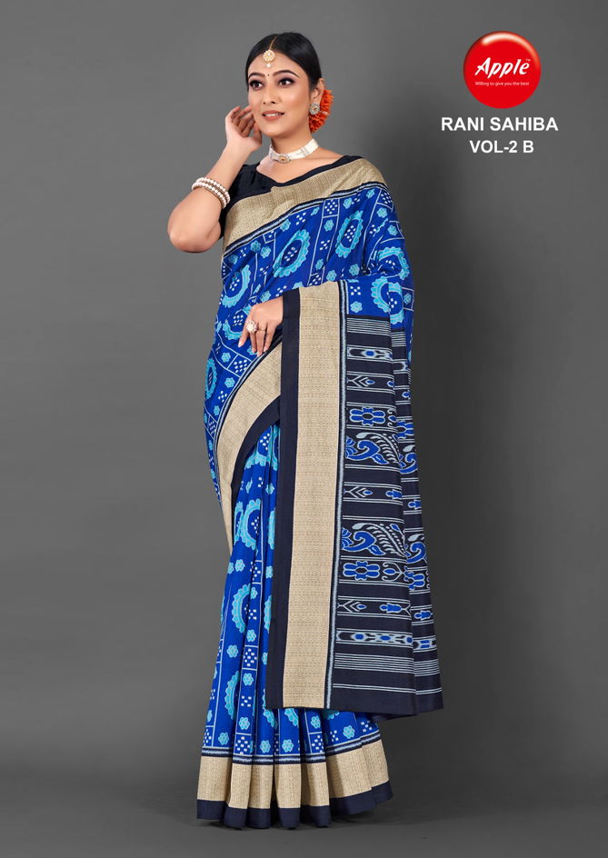 Apple Rani Sahiba Vol 2 Printed Bhagalpuri Silk Sarees Catalog